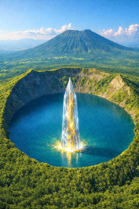 Le crater avec le diamant
