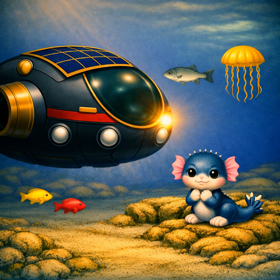 sous marin et la creature
